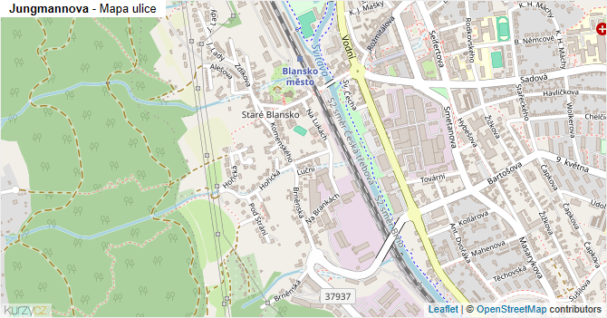 Jungmannova - mapa ulice