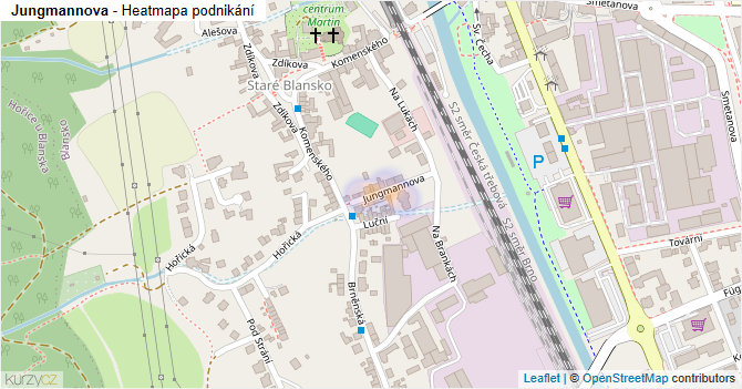 Jungmannova - mapa podnikání
