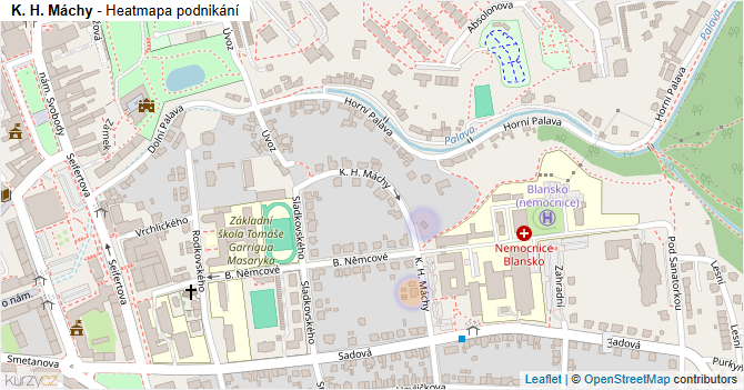K. H. Máchy - mapa podnikání