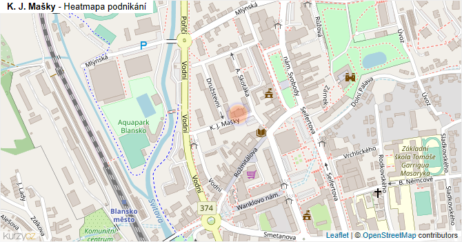 K. J. Mašky - mapa podnikání