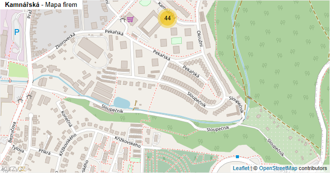 Kamnářská - mapa firem
