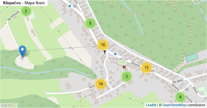 Klepačov - mapa firem