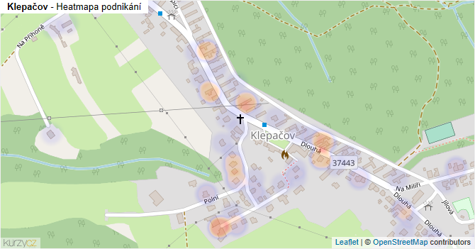 Klepačov - mapa podnikání