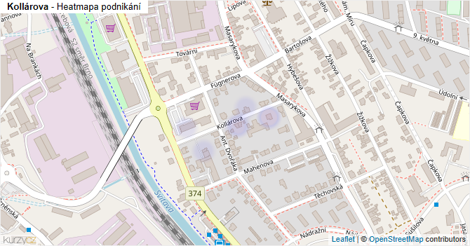 Kollárova - mapa podnikání