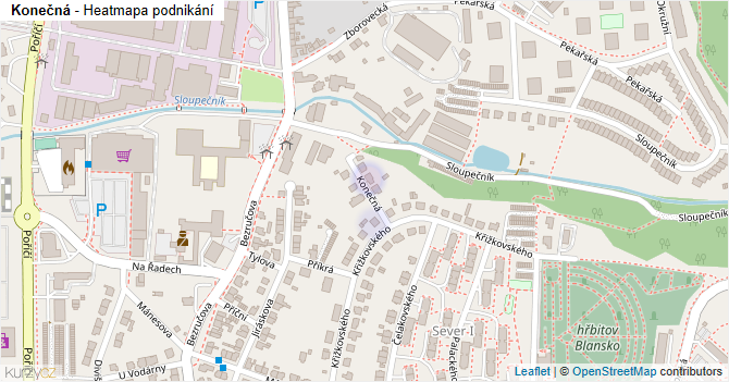 Konečná - mapa podnikání