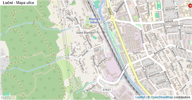 Luční - mapa ulice