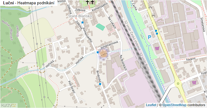 Luční - mapa podnikání