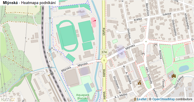 Mlýnská - mapa podnikání