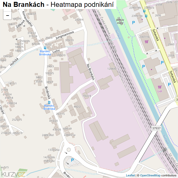 Mapa Na Brankách - Firmy v ulici.
