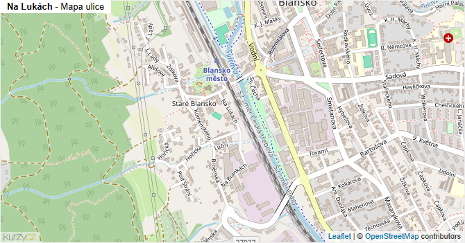 Na Lukách - mapa ulice