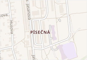 Na Pískách v obci Blansko - mapa ulice