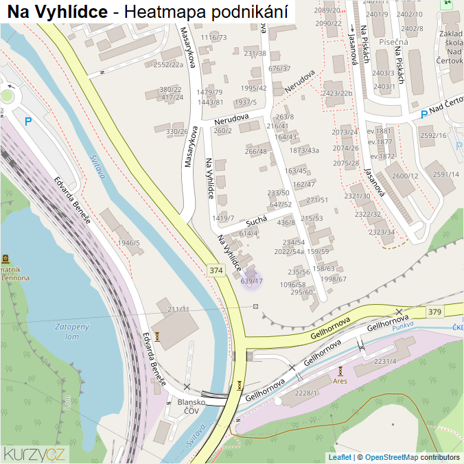 Mapa Na Vyhlídce - Firmy v ulici.