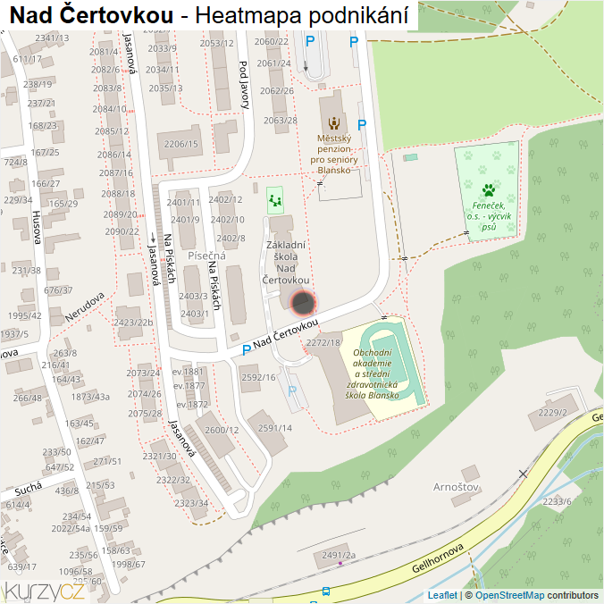 Mapa Nad Čertovkou - Firmy v ulici.