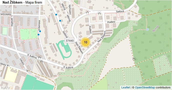 Nad Žlíbkem - mapa firem