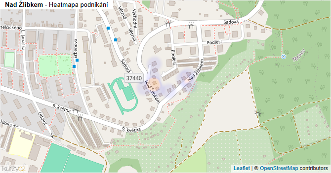 Nad Žlíbkem - mapa podnikání