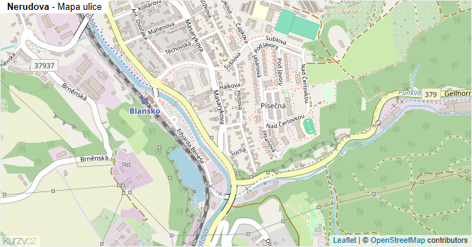 Nerudova - mapa ulice