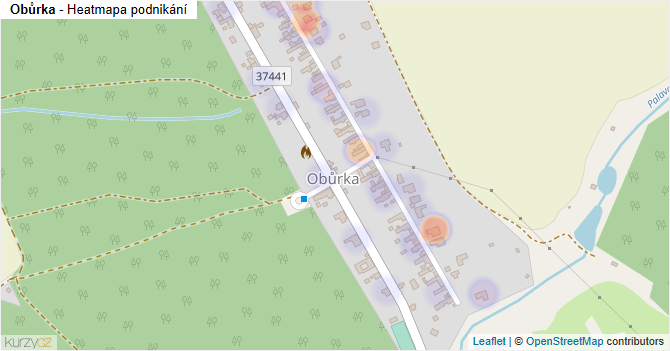 Obůrka - mapa podnikání