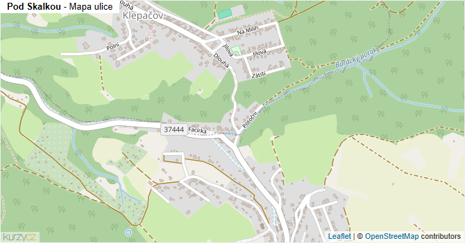 Pod Skalkou - mapa ulice