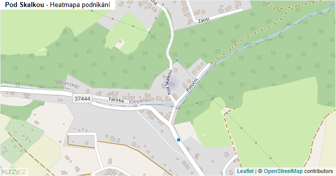 Pod Skalkou - mapa podnikání