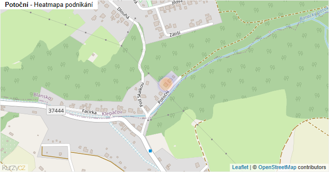 Potoční - mapa podnikání
