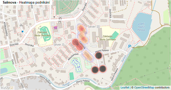 Salmova - mapa podnikání