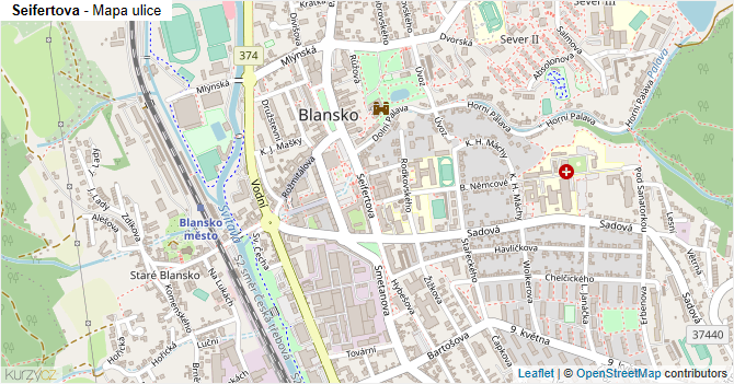 Seifertova - mapa ulice