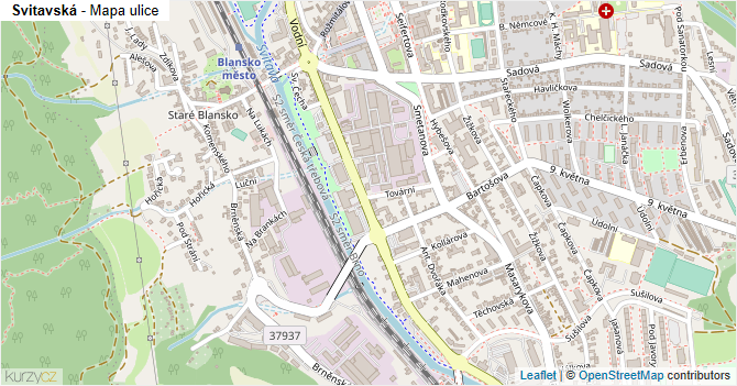 Svitavská - mapa ulice