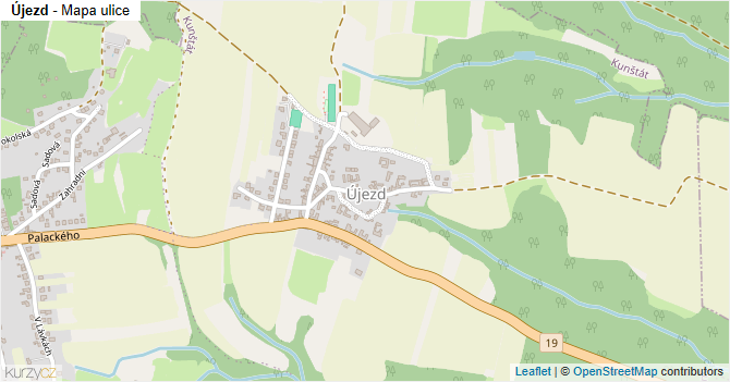 Újezd - mapa ulice