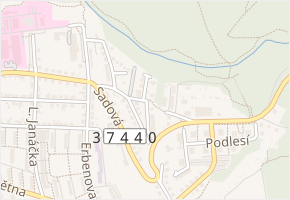 Východní v obci Blansko - mapa ulice