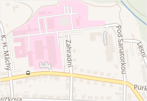 Zahradní v obci Blansko - mapa ulice