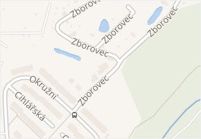 Zborovec v obci Blansko - mapa ulice
