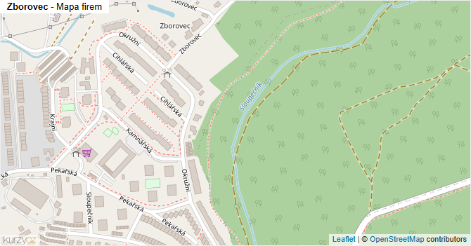 Zborovec - mapa firem