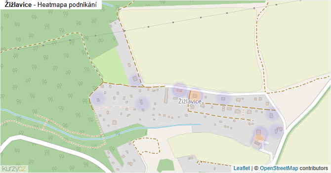 Žižlavice - mapa podnikání