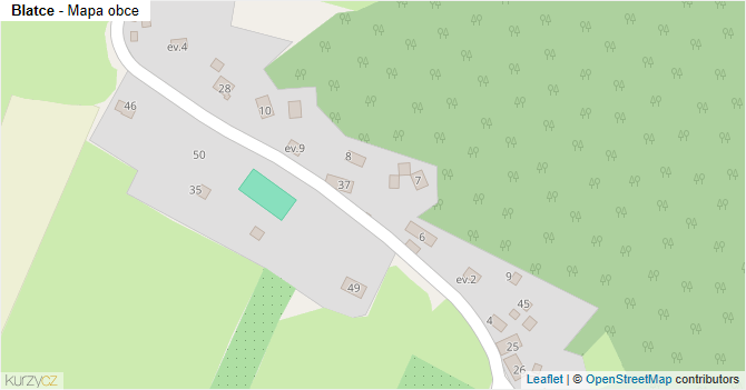 Blatce - mapa obce