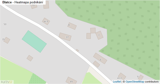 Blatce - mapa podnikání