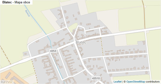 Blatec - mapa obce