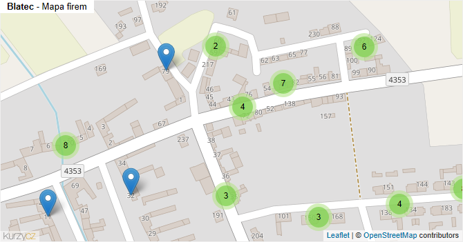 Blatec - mapa firem