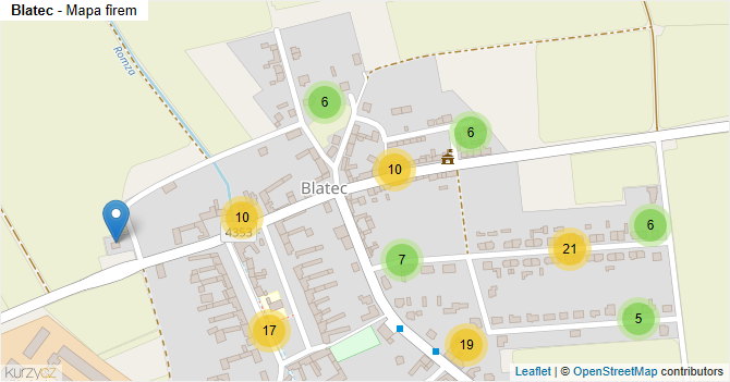 Blatec - mapa firem