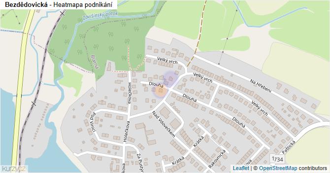 Bezdědovická - mapa podnikání
