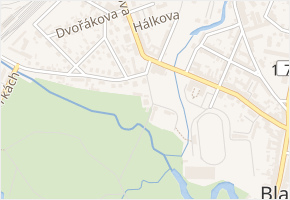 Böhmova v obci Blatná - mapa ulice