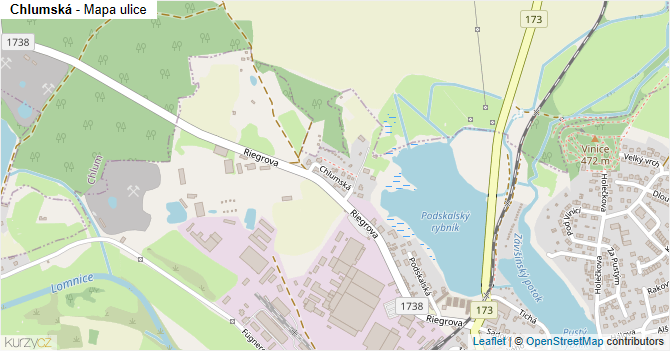 Chlumská - mapa ulice