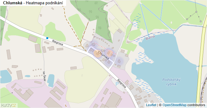 Chlumská - mapa podnikání