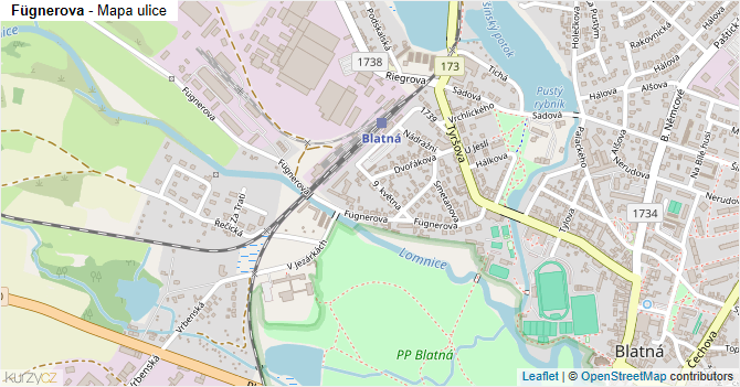 Fügnerova - mapa ulice