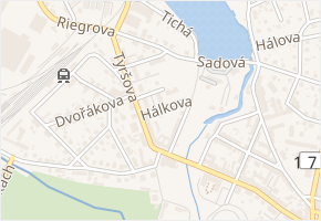 Hálkova v obci Blatná - mapa ulice
