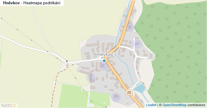 Hněvkov - mapa podnikání