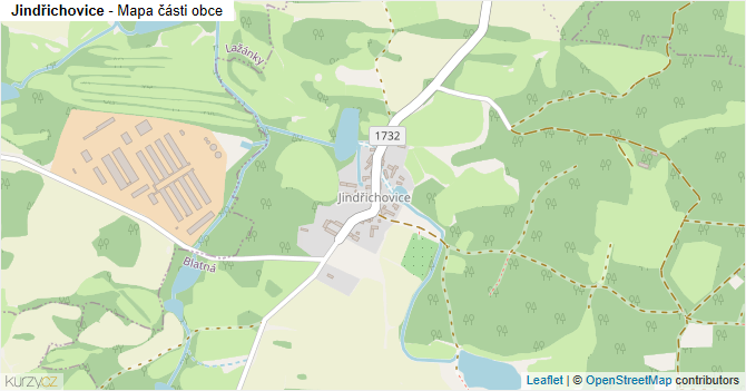 Jindřichovice - mapa části obce