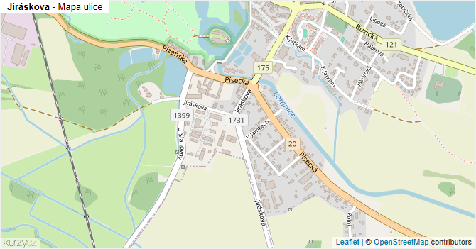 Jiráskova - mapa ulice