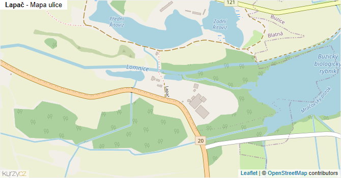 Lapač - mapa ulice