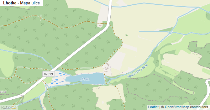 Lhotka - mapa ulice