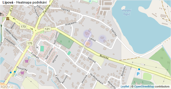 Lipová - mapa podnikání
